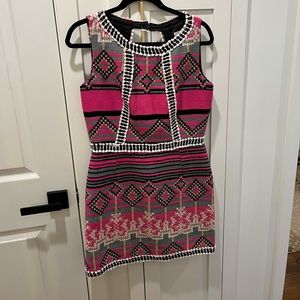 Milly fun festive brocade holiday mini dress